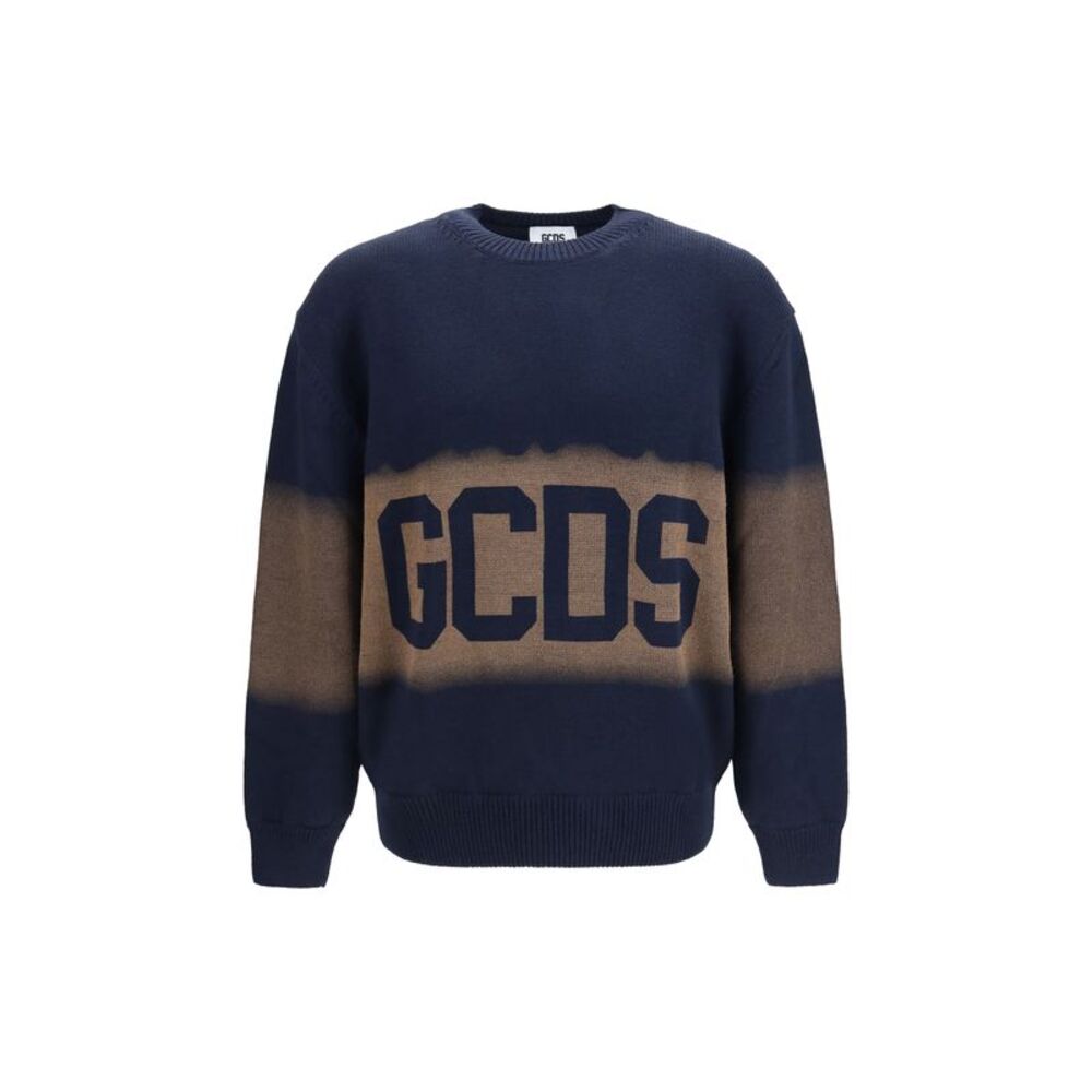 Gcds Men Logo Spray Crewneck Sweater